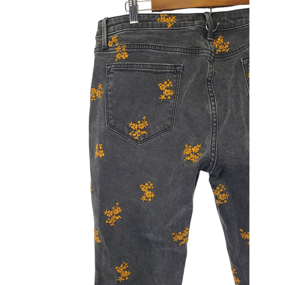 Women's Black and Orange Jeans - Picture 9 of 10